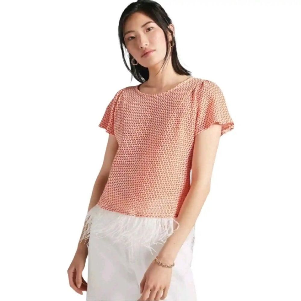 Eva Franco feather trim top